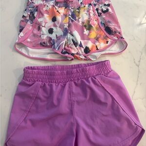 Tek Gear Kids Floral and Solid Purple Shorts